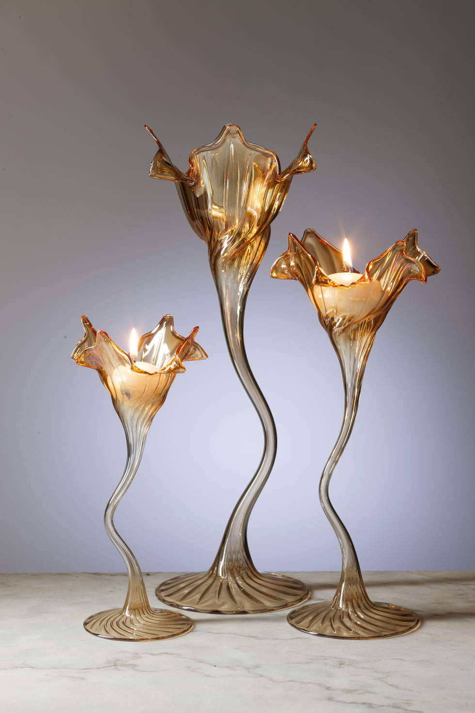 B&C Vetro Soffiato candelabro Eva vetro soffiato a mano