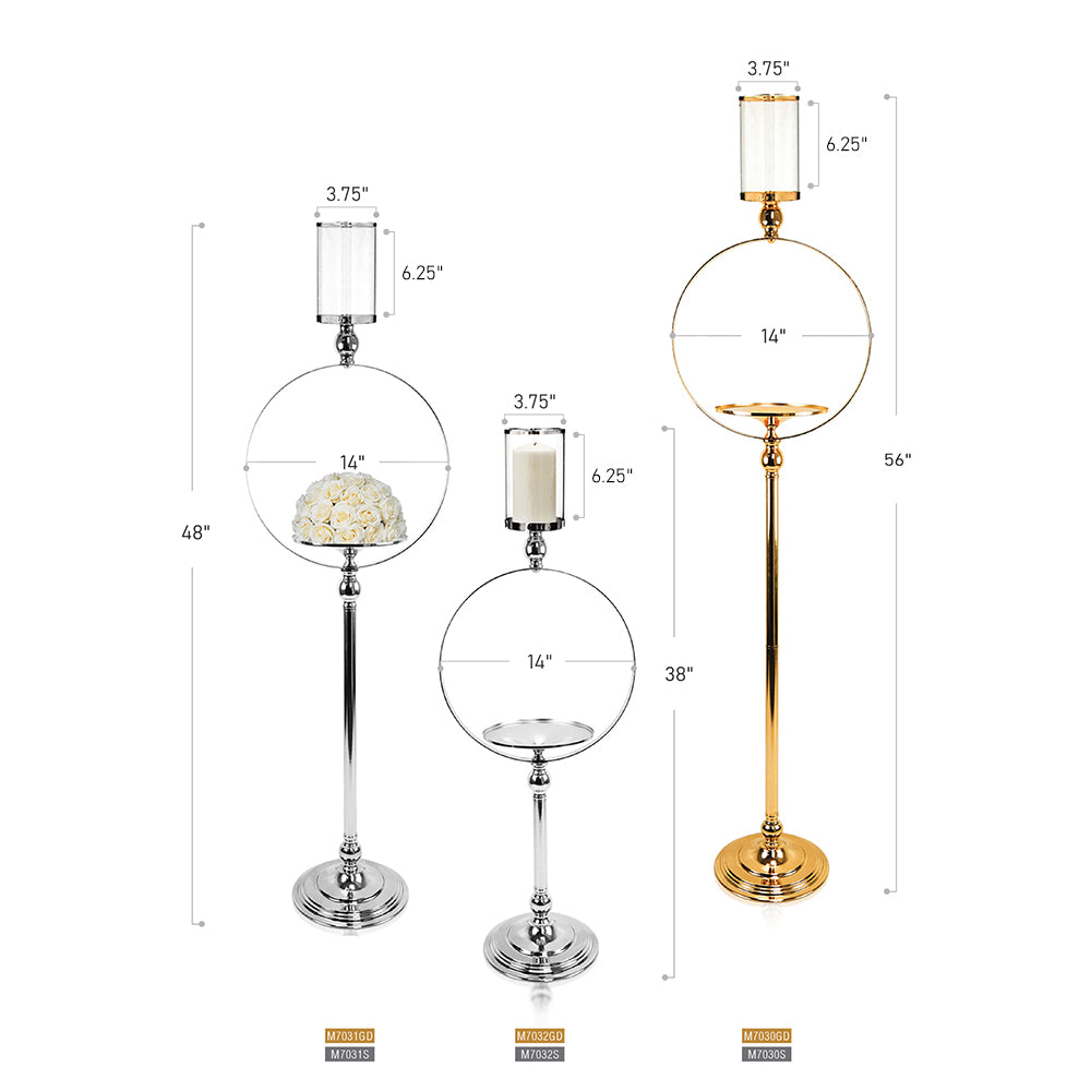Galore Home Halo portacandele pavimento oro M