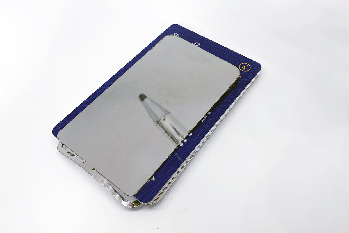 Cyrcus Design Mirror Card Holder Ellisse porta carte acciaio specchio