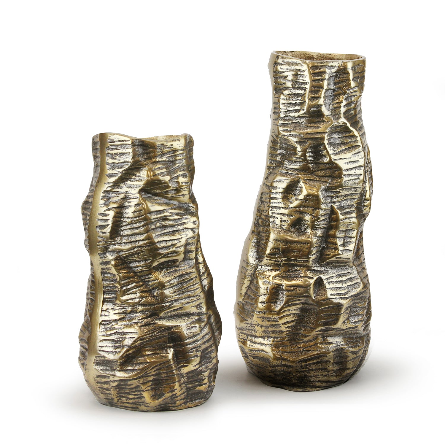 Galore Home Molten Vaso Alluminio Oro Antico Small