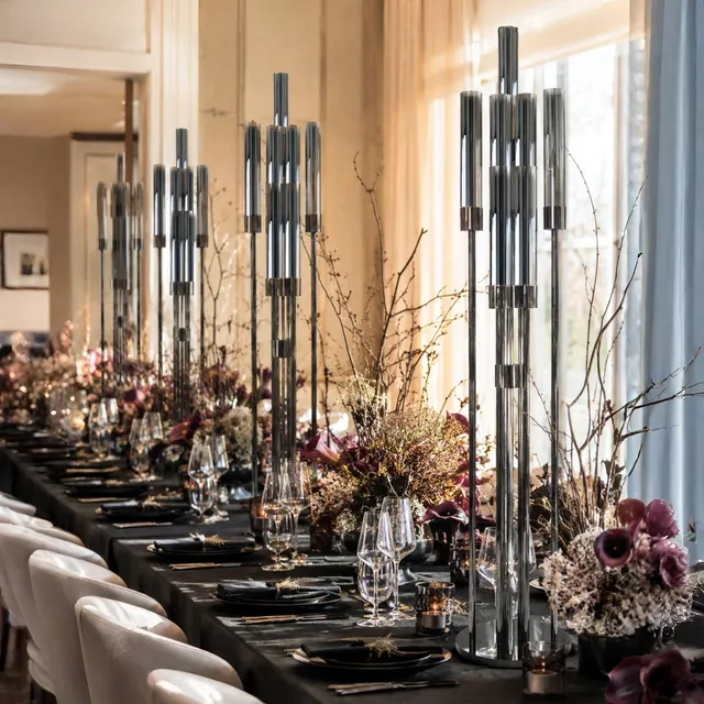 Galore Home Eleganza Candelabro Metallo Oro Piccolo 8 Bracci