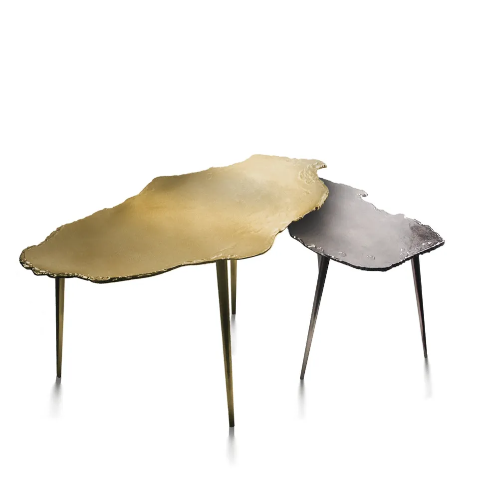 Galore Home Igneous tavolino metallo 46 cm oro piccolo