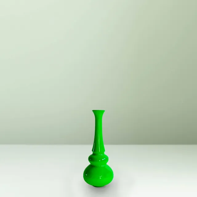Ceramica Gatti 1928 Motor Valley MV31 vaso bottiglia verde fluo