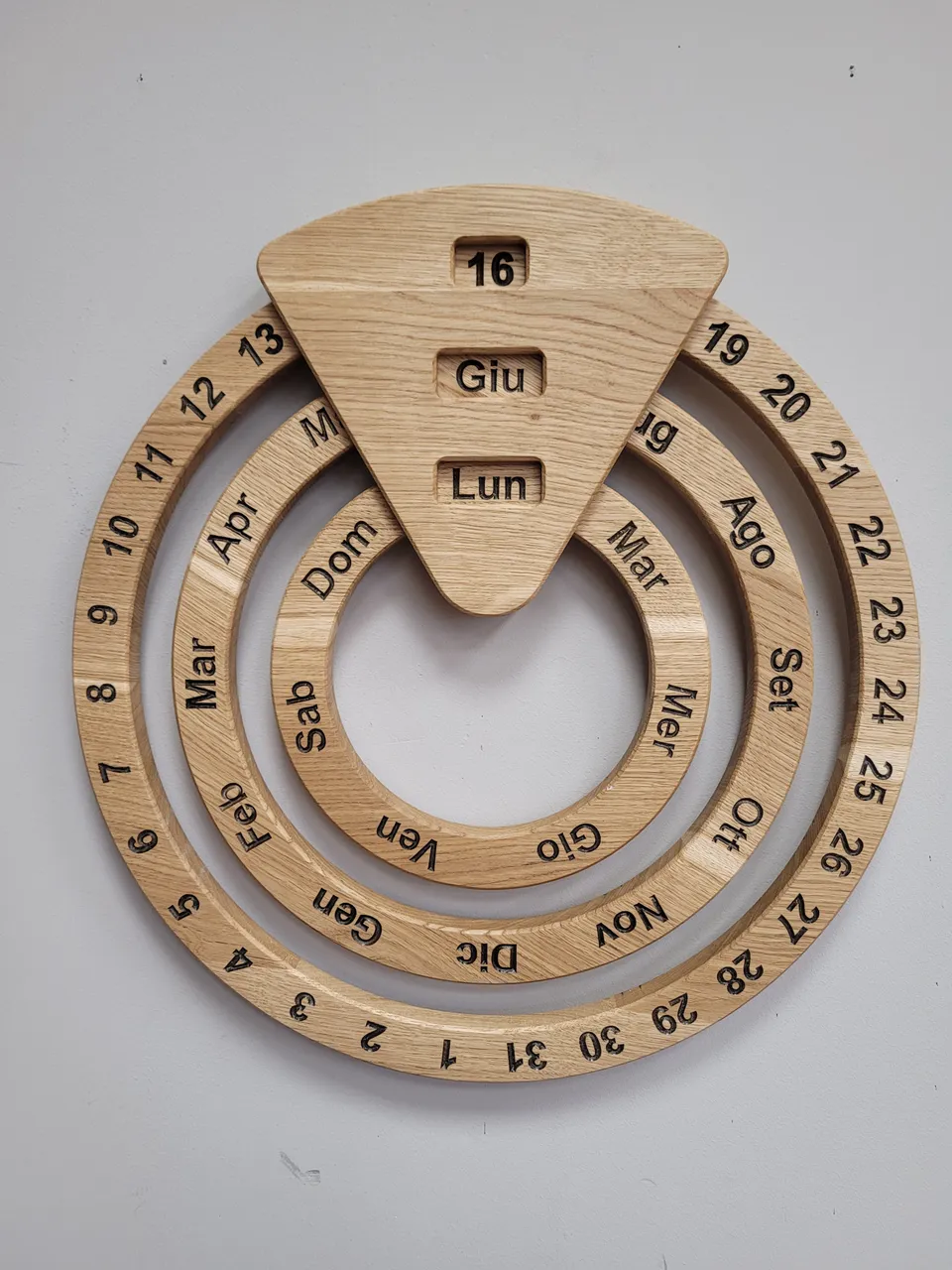 Il nido del picchio datario perpetuo rovere 50cm legno