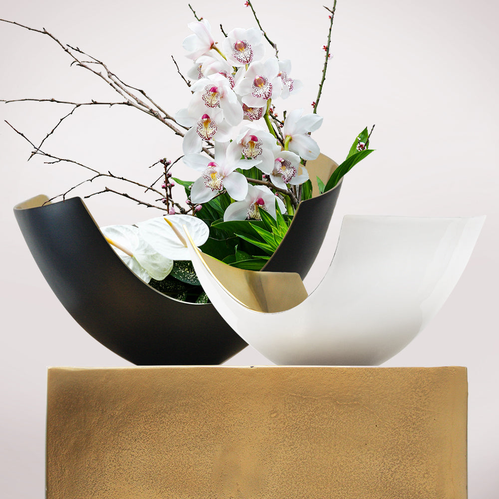 Galore Home Metal Curve vaso alluminio lucidato