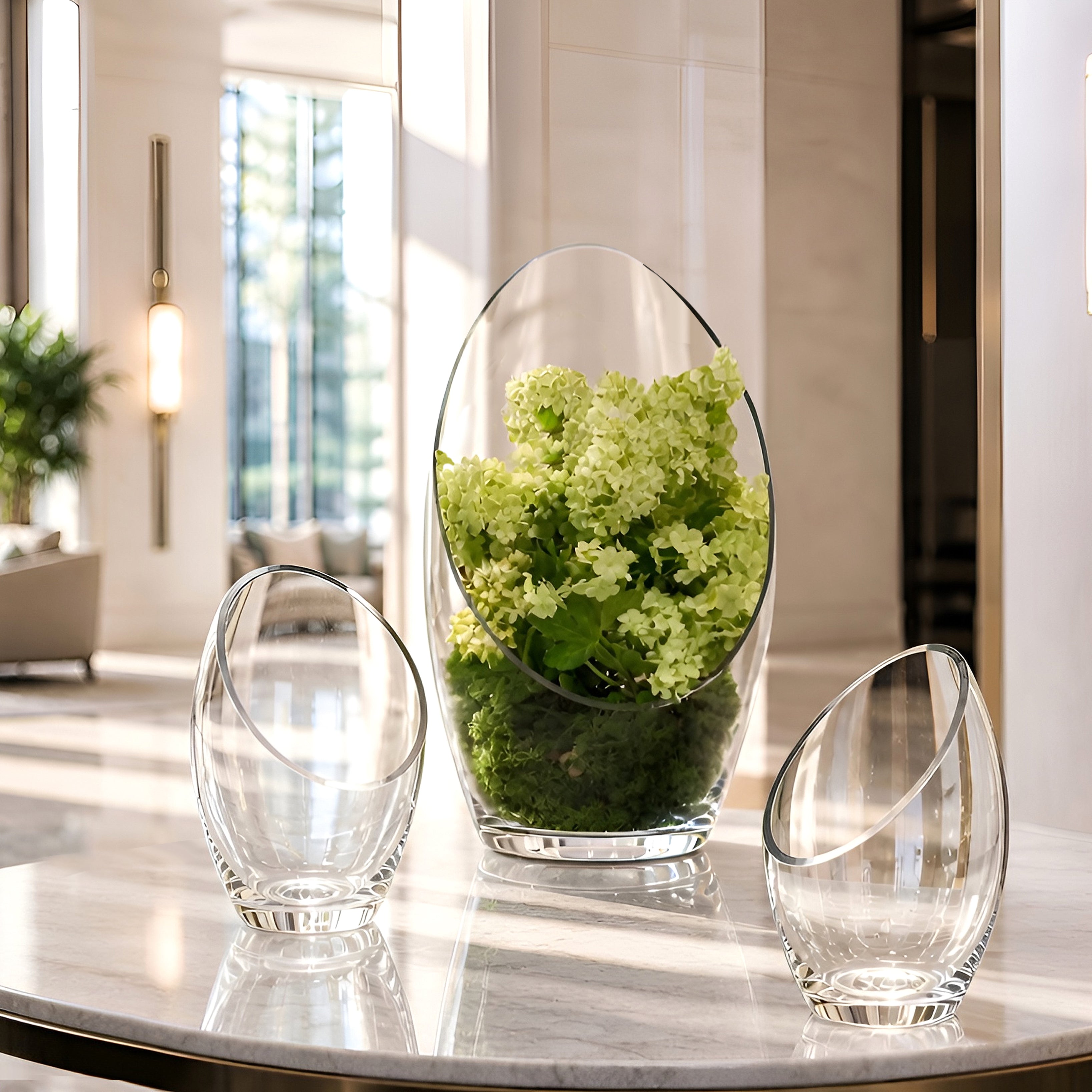 Galore Home U9830 vaso vetro ovale Large trasparente