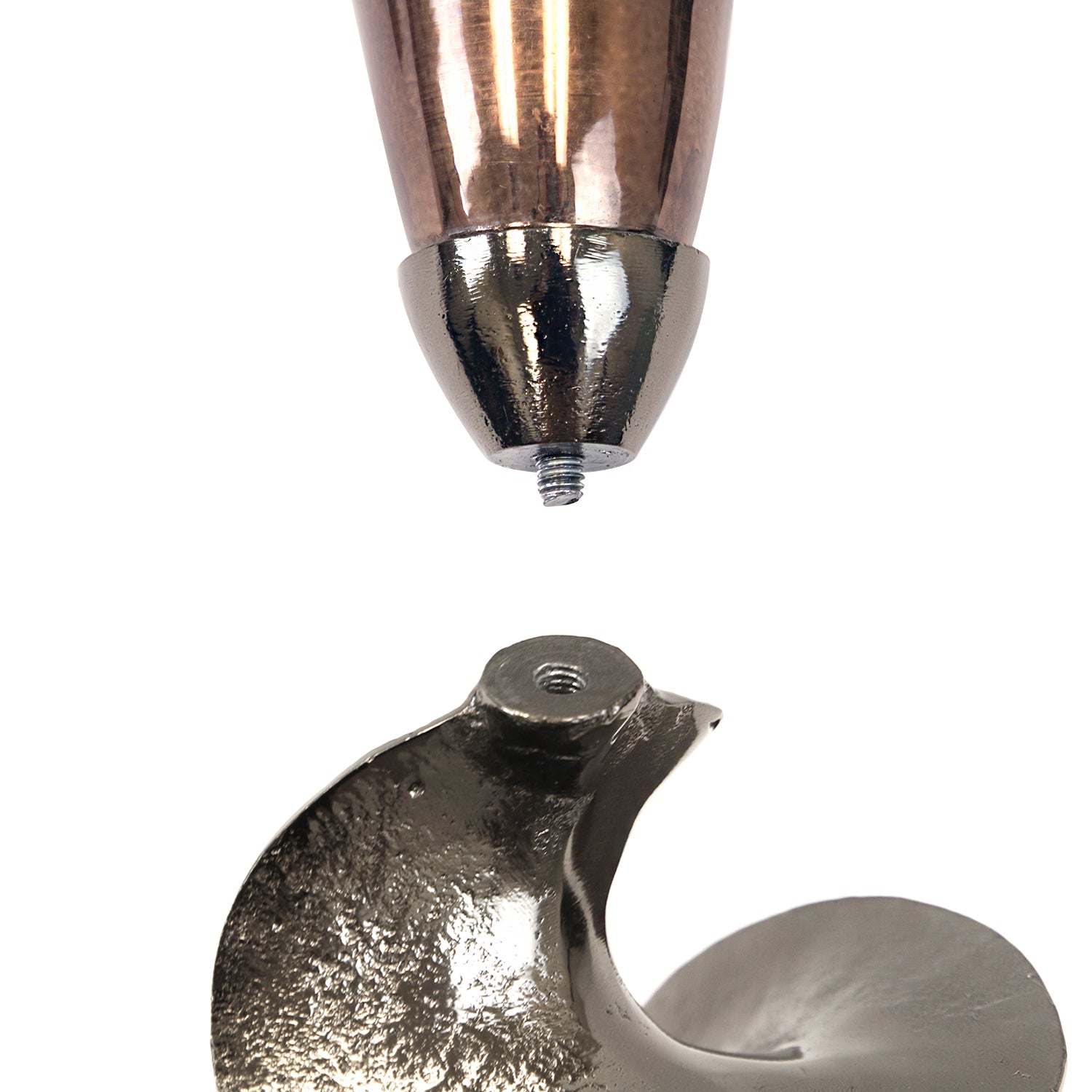 Galore Home Celeste vaso tromba grande ottone