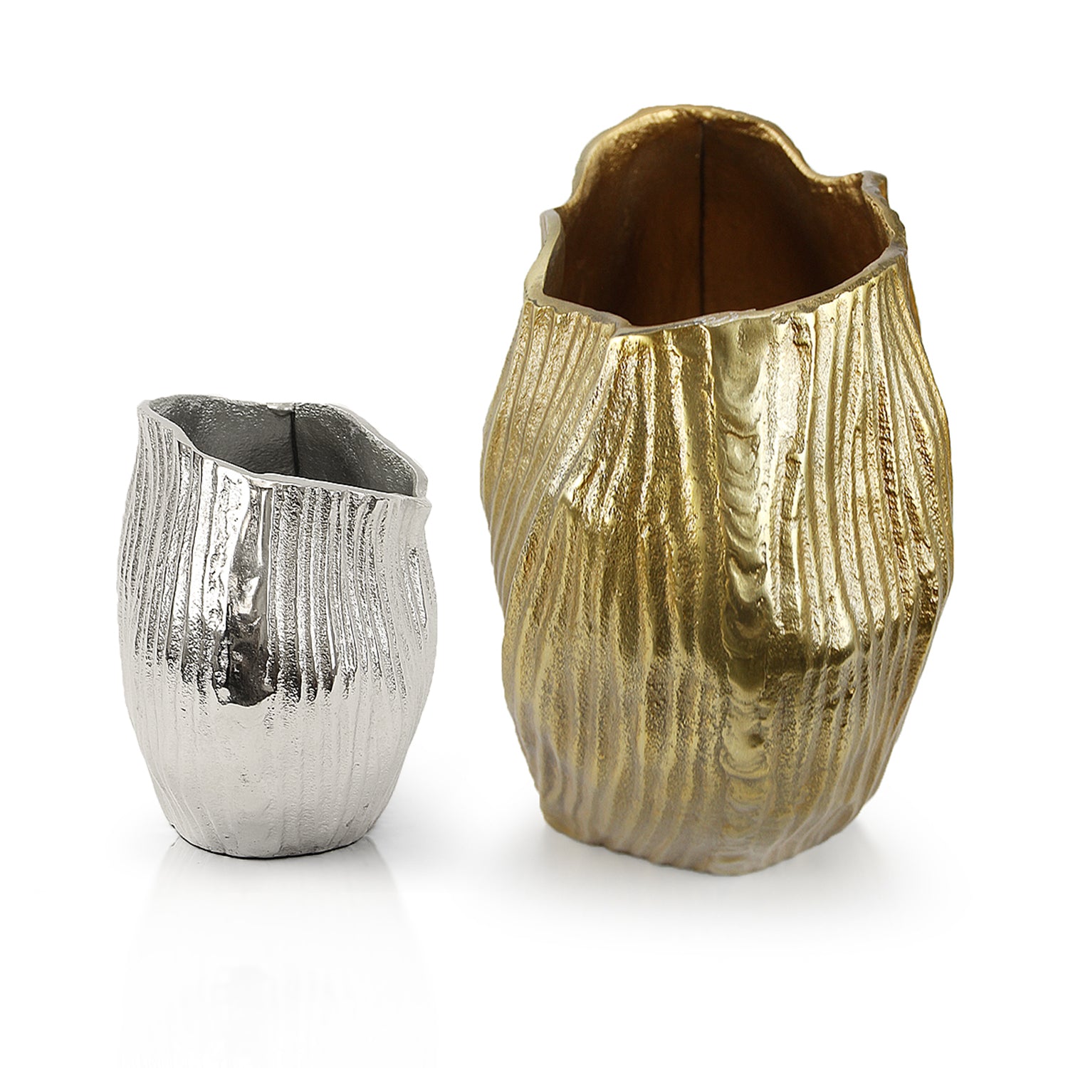 Galore Home Metallic Edge vaso in alluminio oro grande