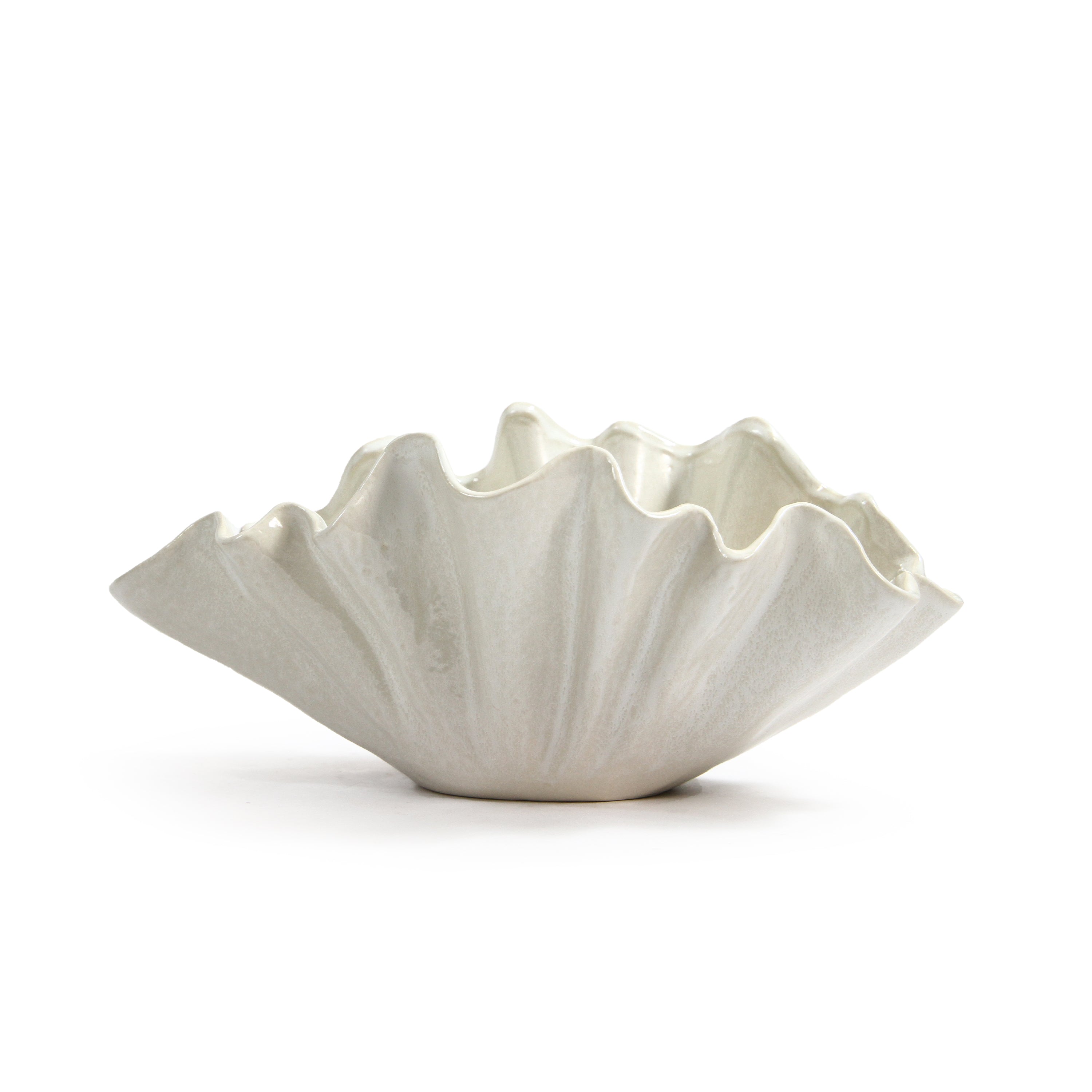 Galore Home Pearl Embrace fioriera ceramica grigia large conchiglia