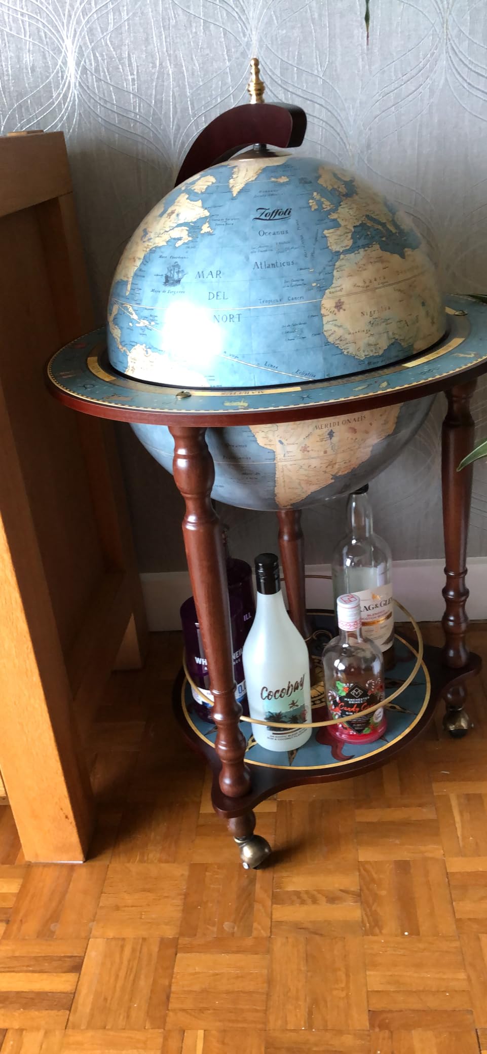 Zoffoli Da Vinci Blue Dust mappamondo bar 40 cm