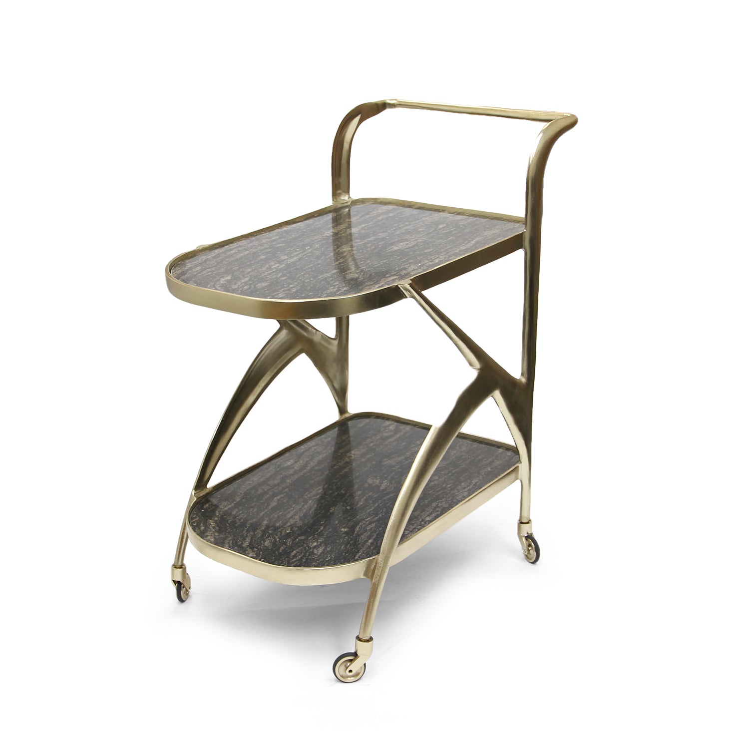 Galore Home Midnight Pour carrello bar marmo nero
