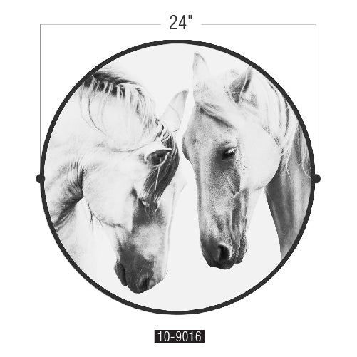 Galore Home Mustang quadro rotondo 61 cm cavalli