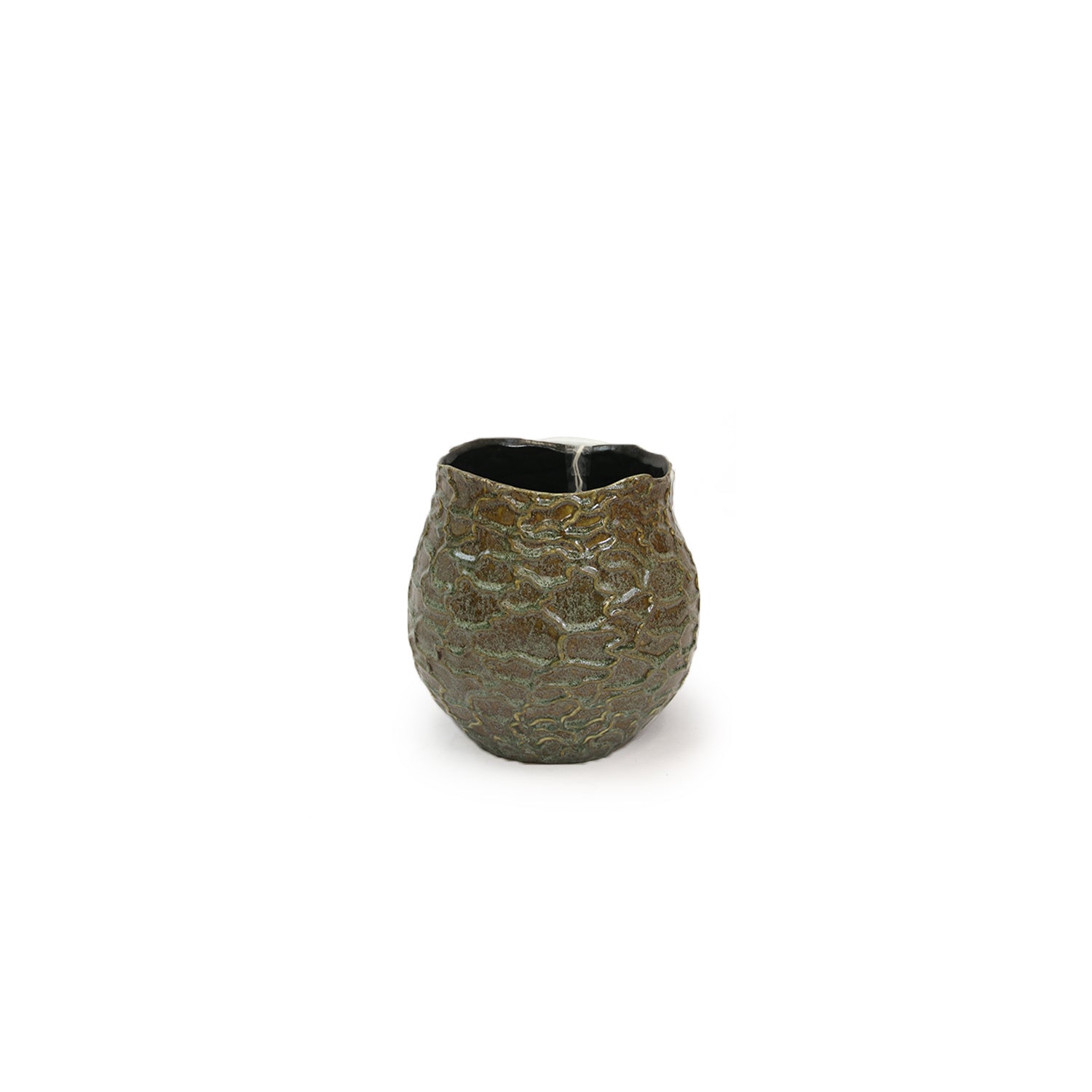 Galore Home Eclipse Vessel vaso ceramica verde piccolo