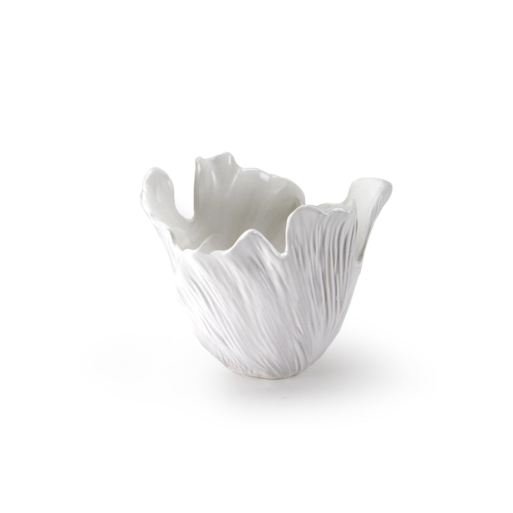 Galore Home Iceberg Elegance vaso ceramica bianco opaco piccolo