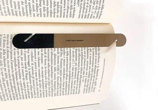 Cyrcus Design Segno Bookmark segnalibro acciaio naturale