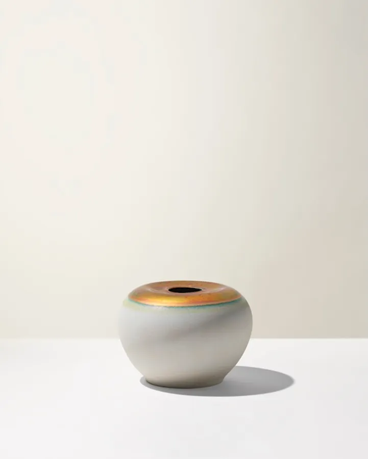 Ceramica Gatti 1928 Crateri CC33 vaso azzurro polvere