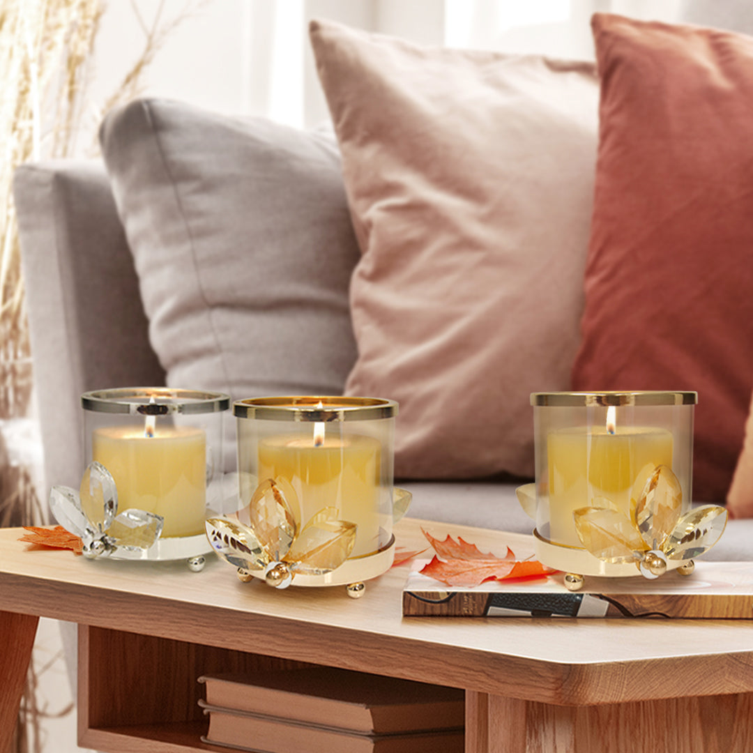 Galore Home Crystal Votive Portacandele Argento M7036 4pz