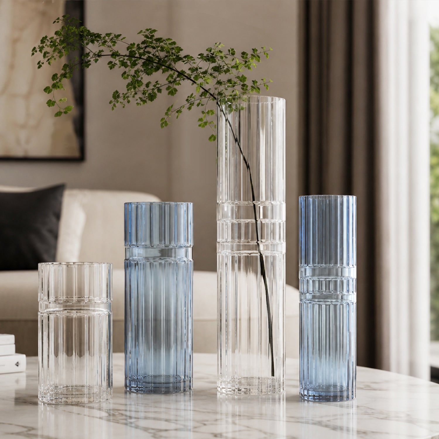 Galore Home Tiered vaso vetro trasparente piccolo