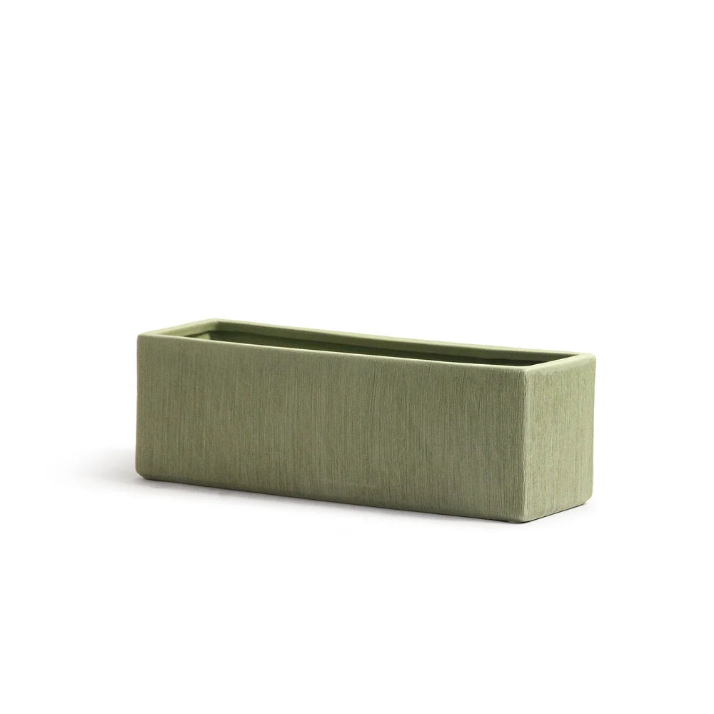 Galore Home Etched Green Portavaso Cubo Verde CPR49 14 cm