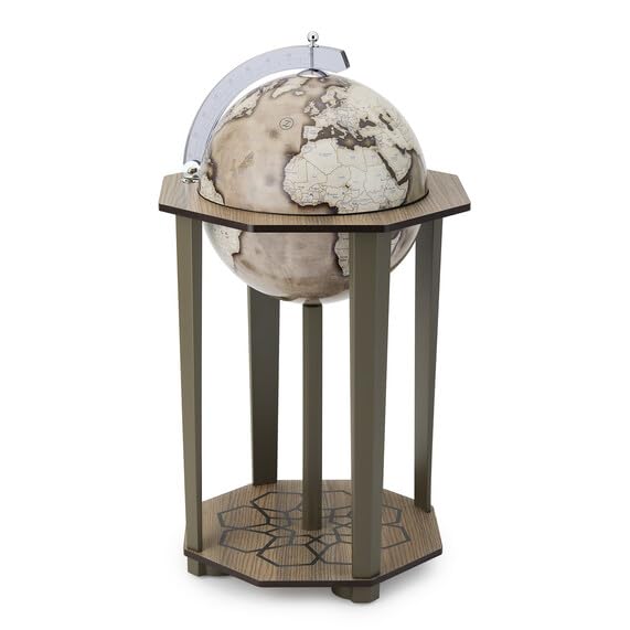 Zoffoli Oktagono Noir mappamondo bar 40 cm ottagonale