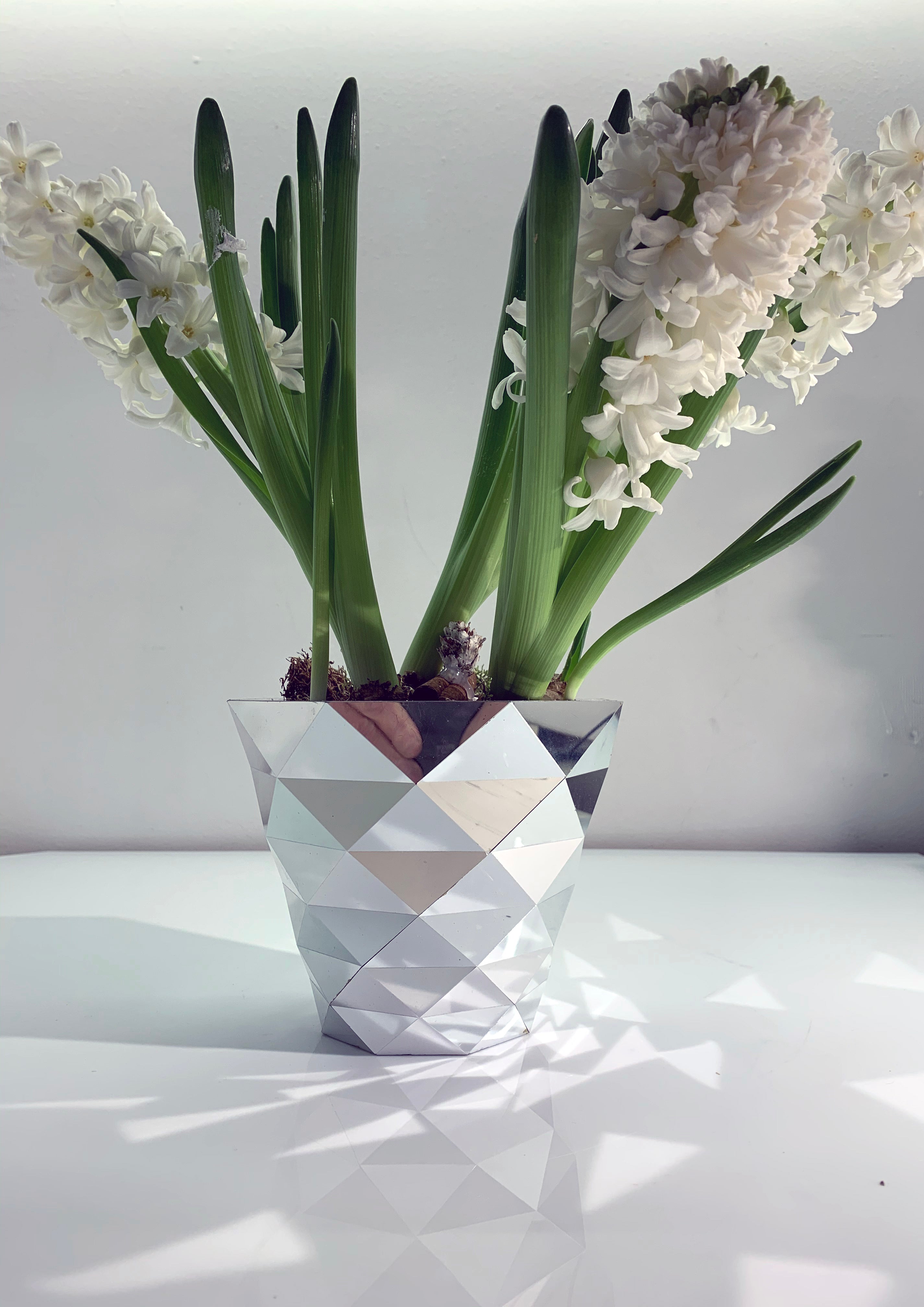 Cyrcus Design Frammenti Collection vasi set 3 pezzi alluminio specchio