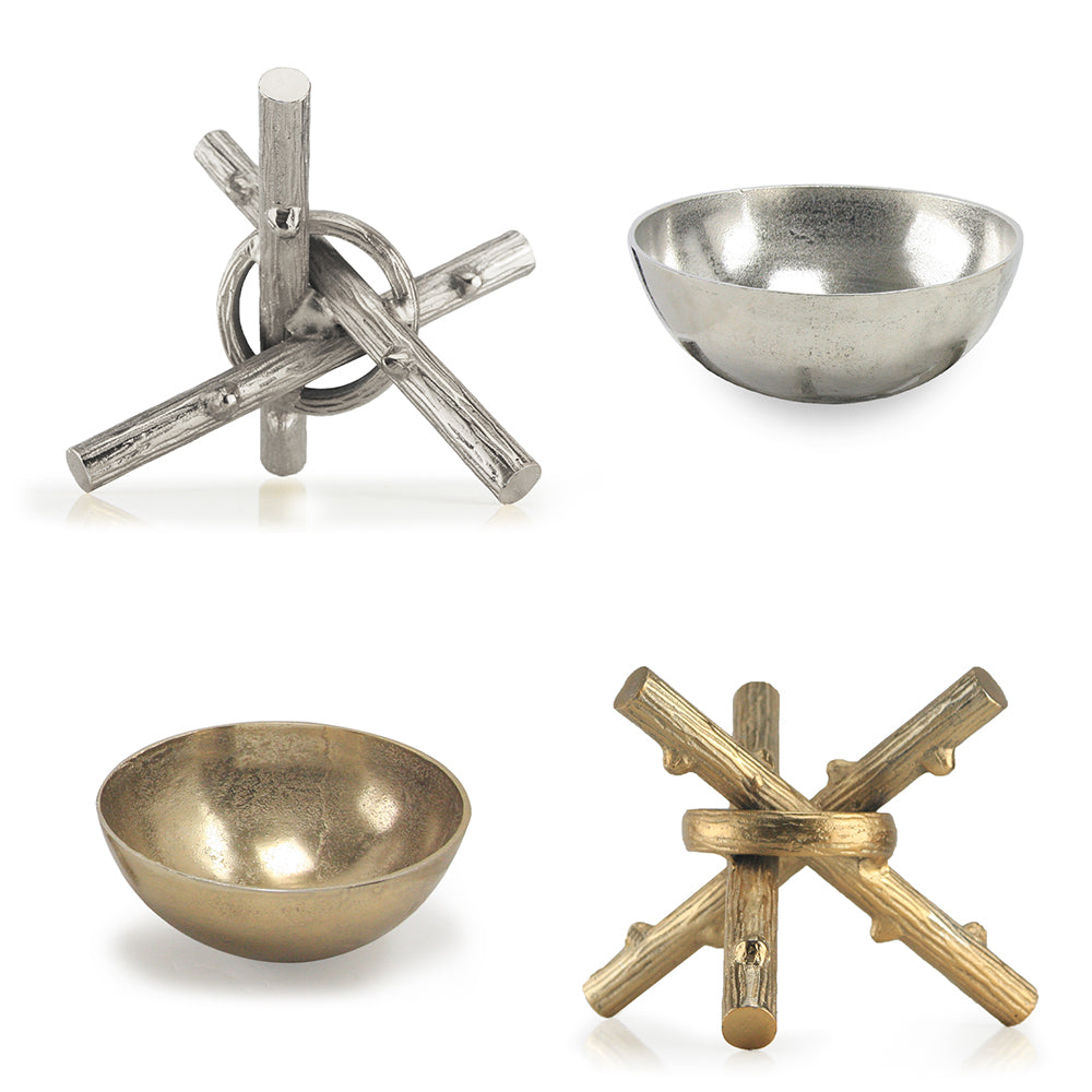 Galore Home Bonfire 3-2077 coppa oro small in alluminio