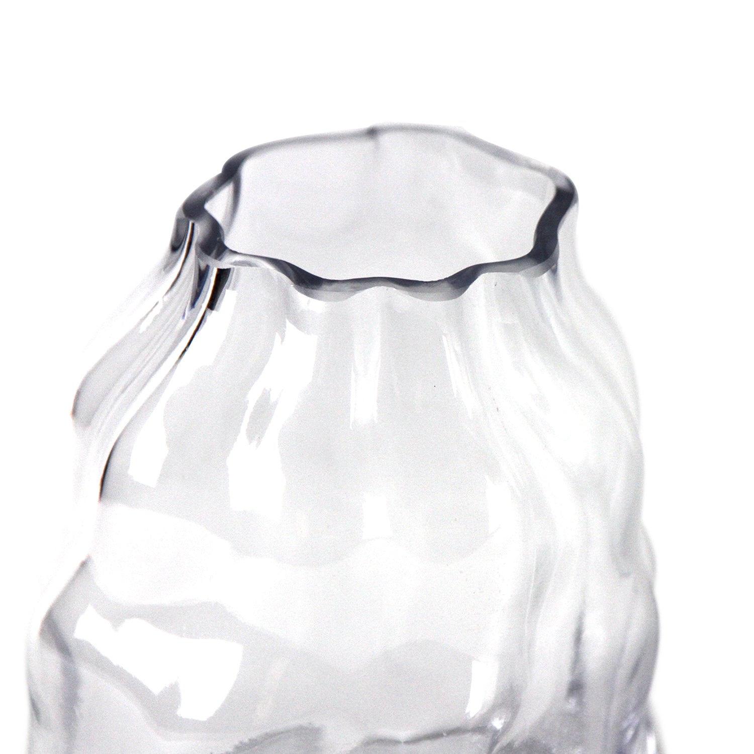 Galore Home Leaning Towered vaso vetro trasparente piccolo