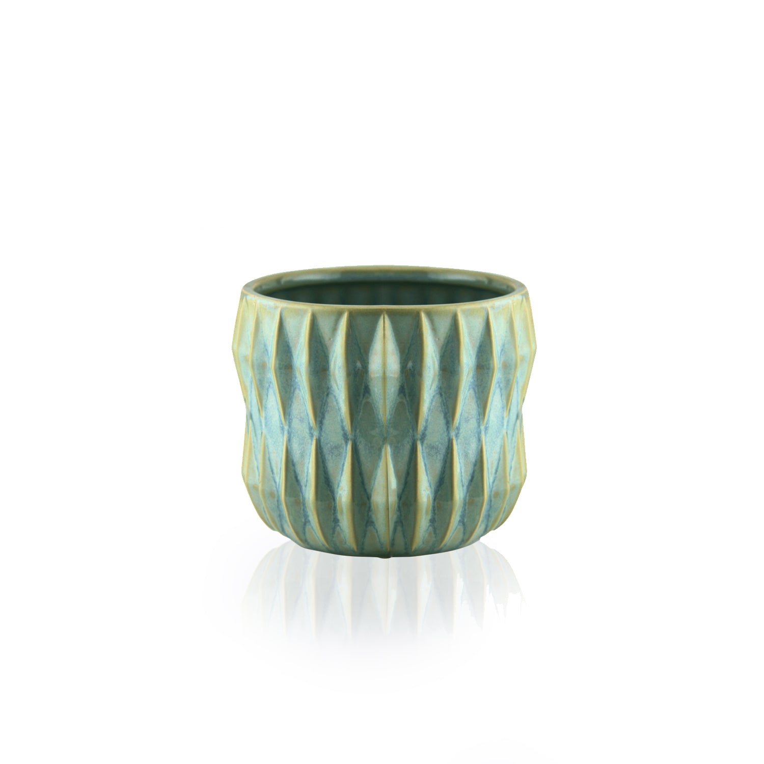 Galore Home Ceramic Pot vaso ceramica bianco piccolo 10 cm