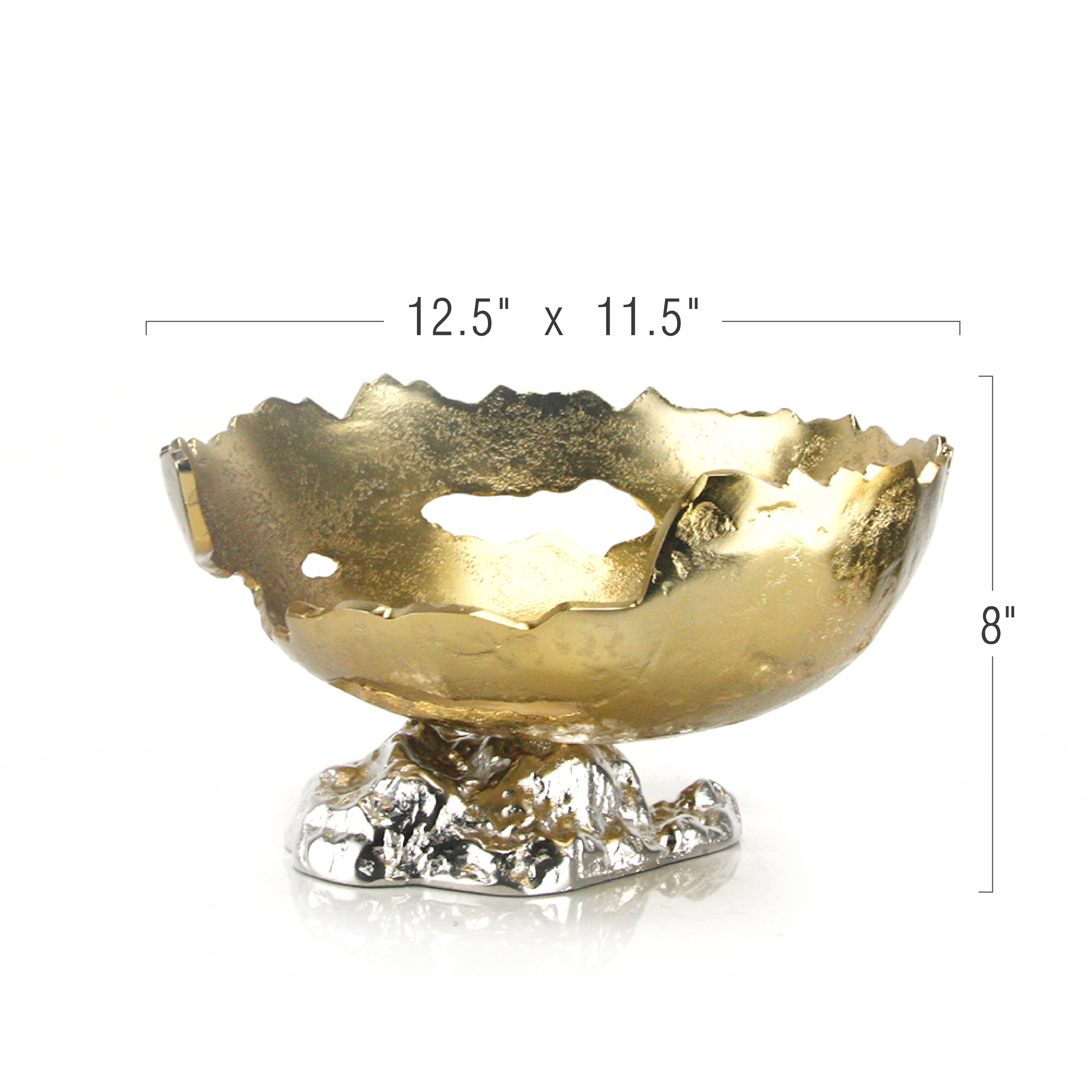 Galore Home Lunar Bowl scultura coppa Grande alluminio