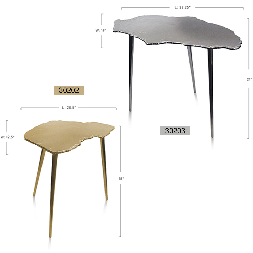 Galore Home Igneous tavolino metallo 46 cm oro piccolo