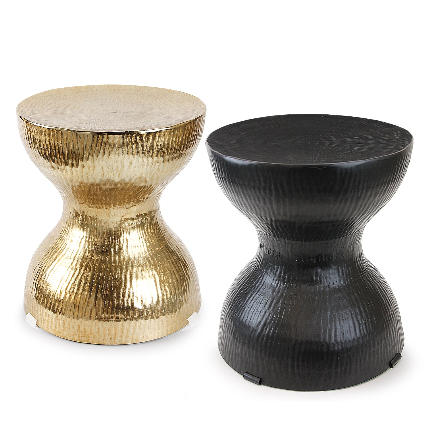 Galore Home Hammered Tavolino Alluminio Oro