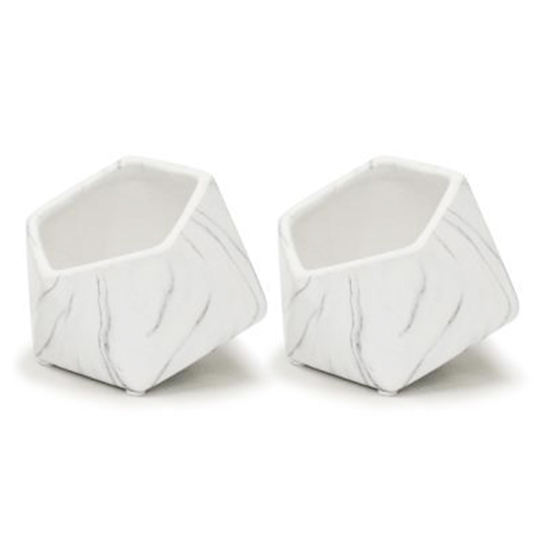 Galore Home Marble vaso ceramica bianco Small