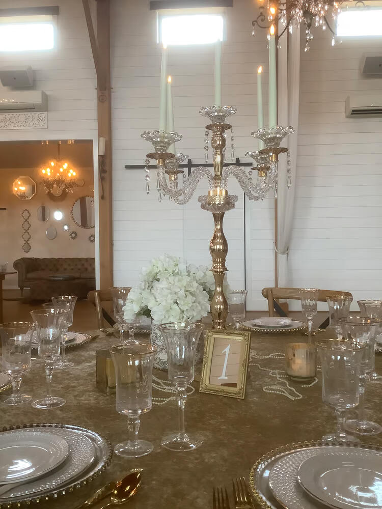 Galore Home 5 Bracci 3-1504 Candelabro Oro Small