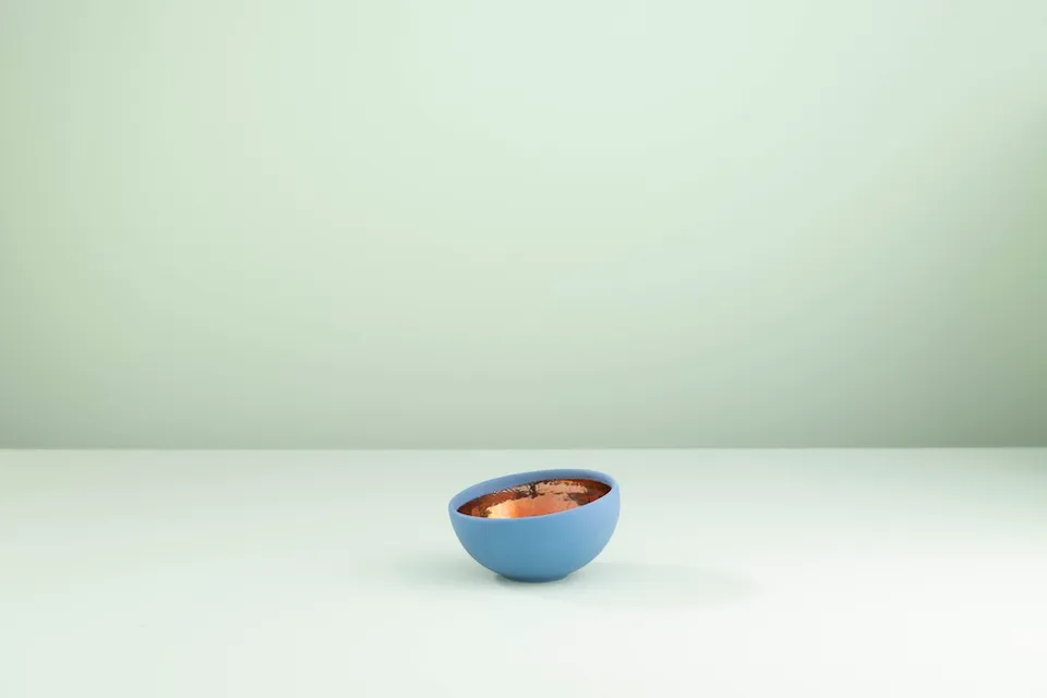 Ceramica Gatti 1928 Riflesso Sole Piccola RF732 vaso 8 cm metallici