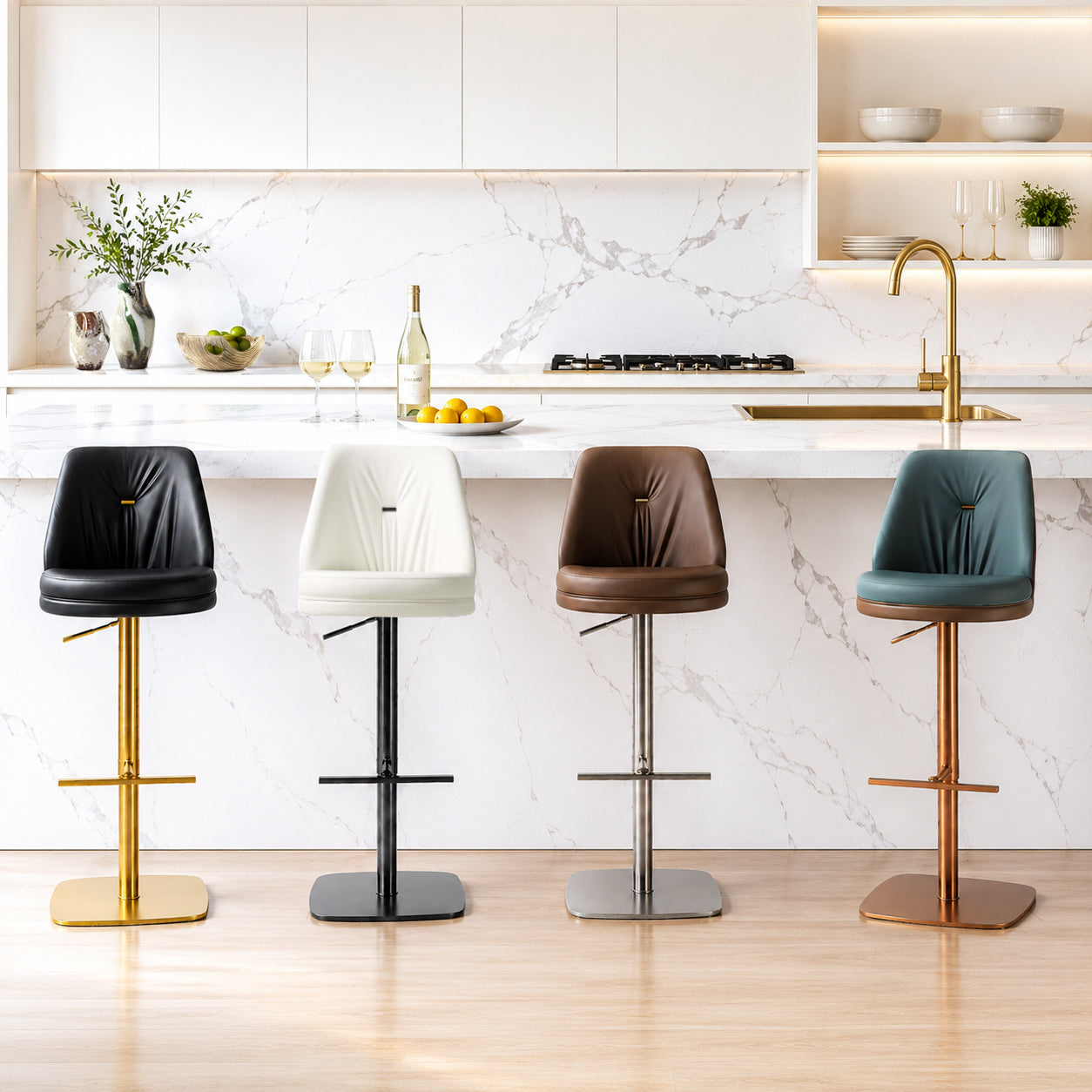 Galore Home Zeno Swivel sgabello bar marrone girevole