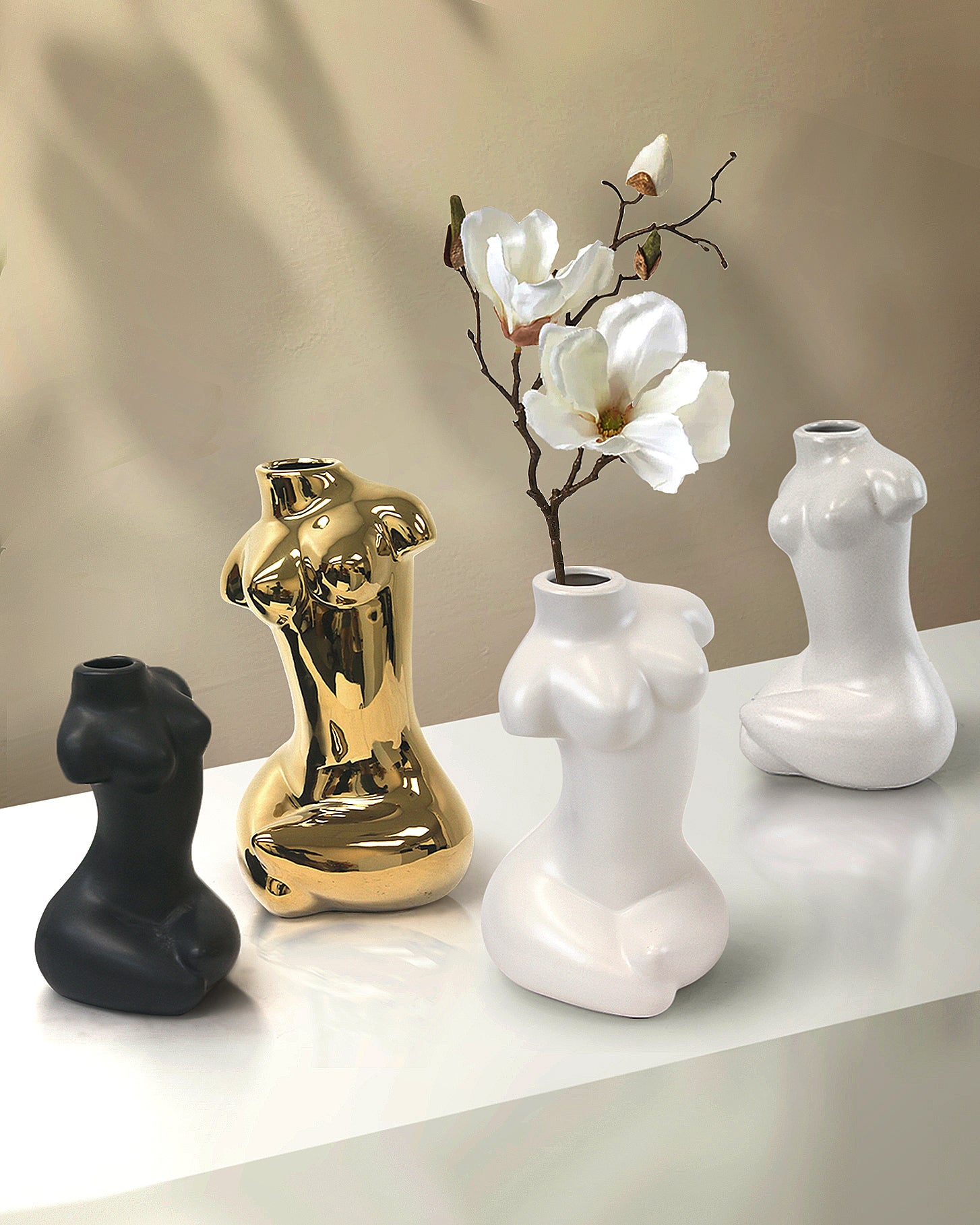 Galore Home Model Vase vaso ceramica nero opaco small