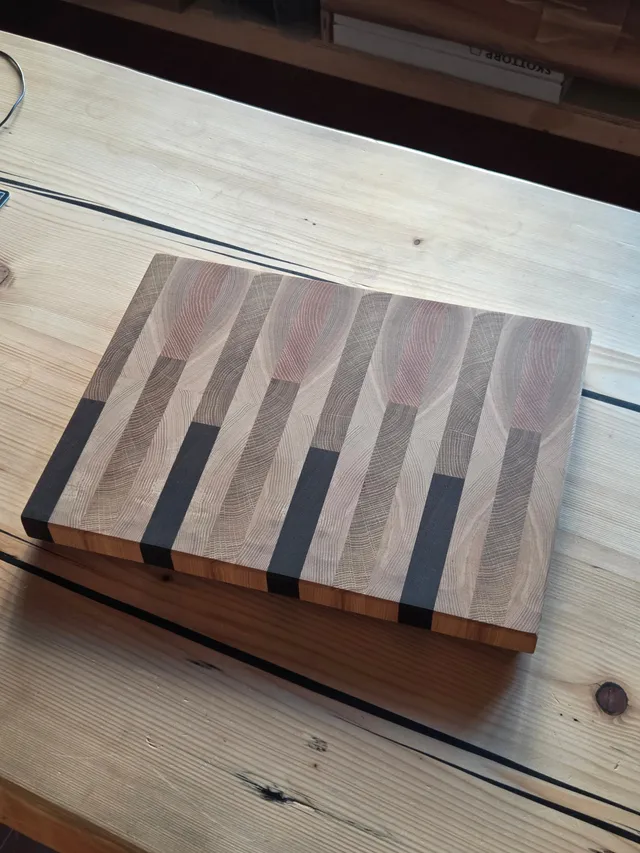 Il nido del picchio tagliere multiessenza testa 40x30 cm rovere wenge
