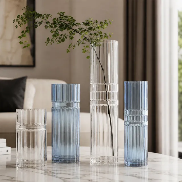 Galore Home Tiered vaso vetro trasparente piccolo