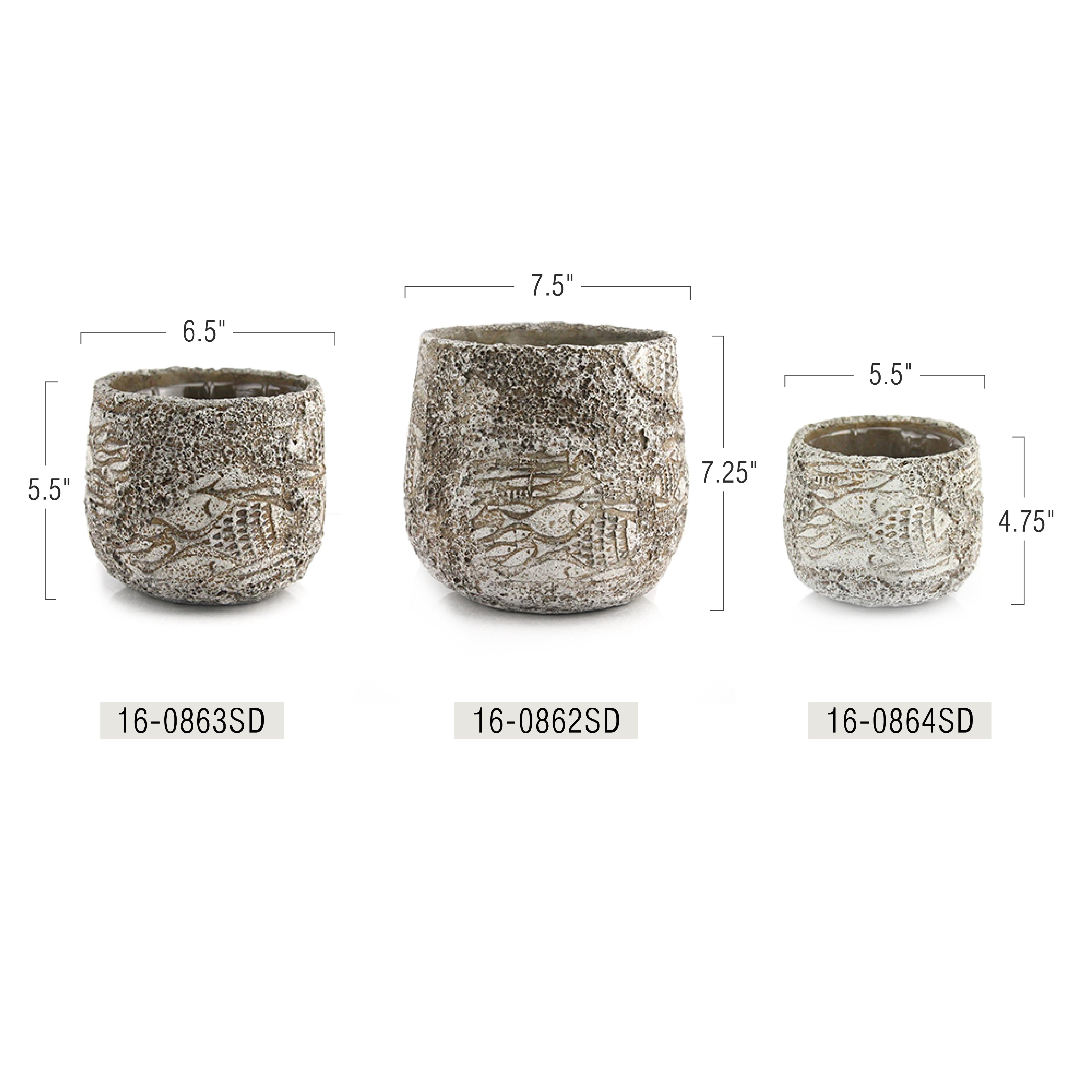 Galore Home Fossil vaso ceramica large sabbia