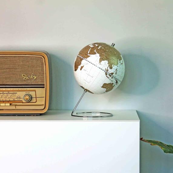 Zoffoli Geographics Cosmo White mappamondo 22 cm bianco oro