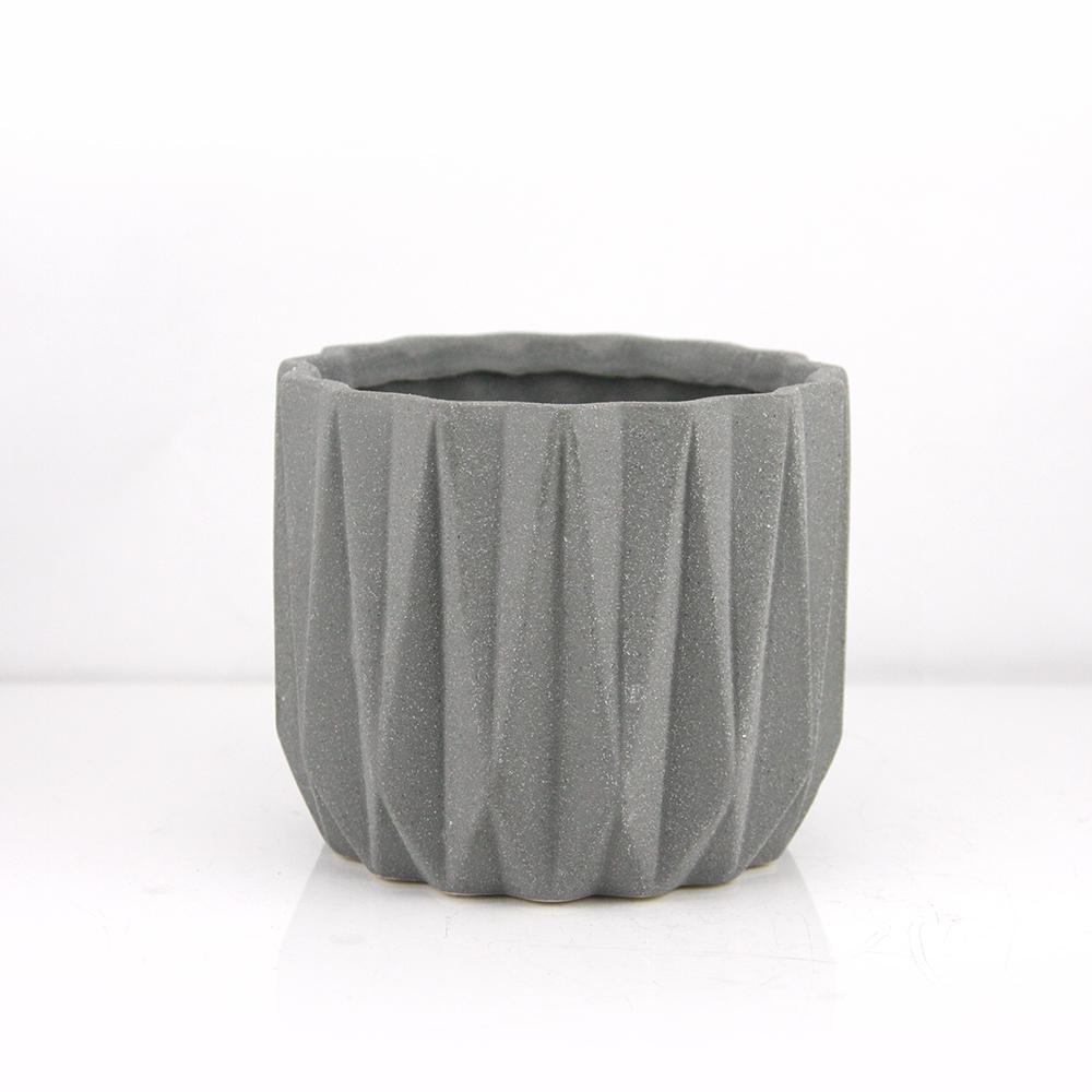 Galore Home Geometric vaso ceramica verde medio