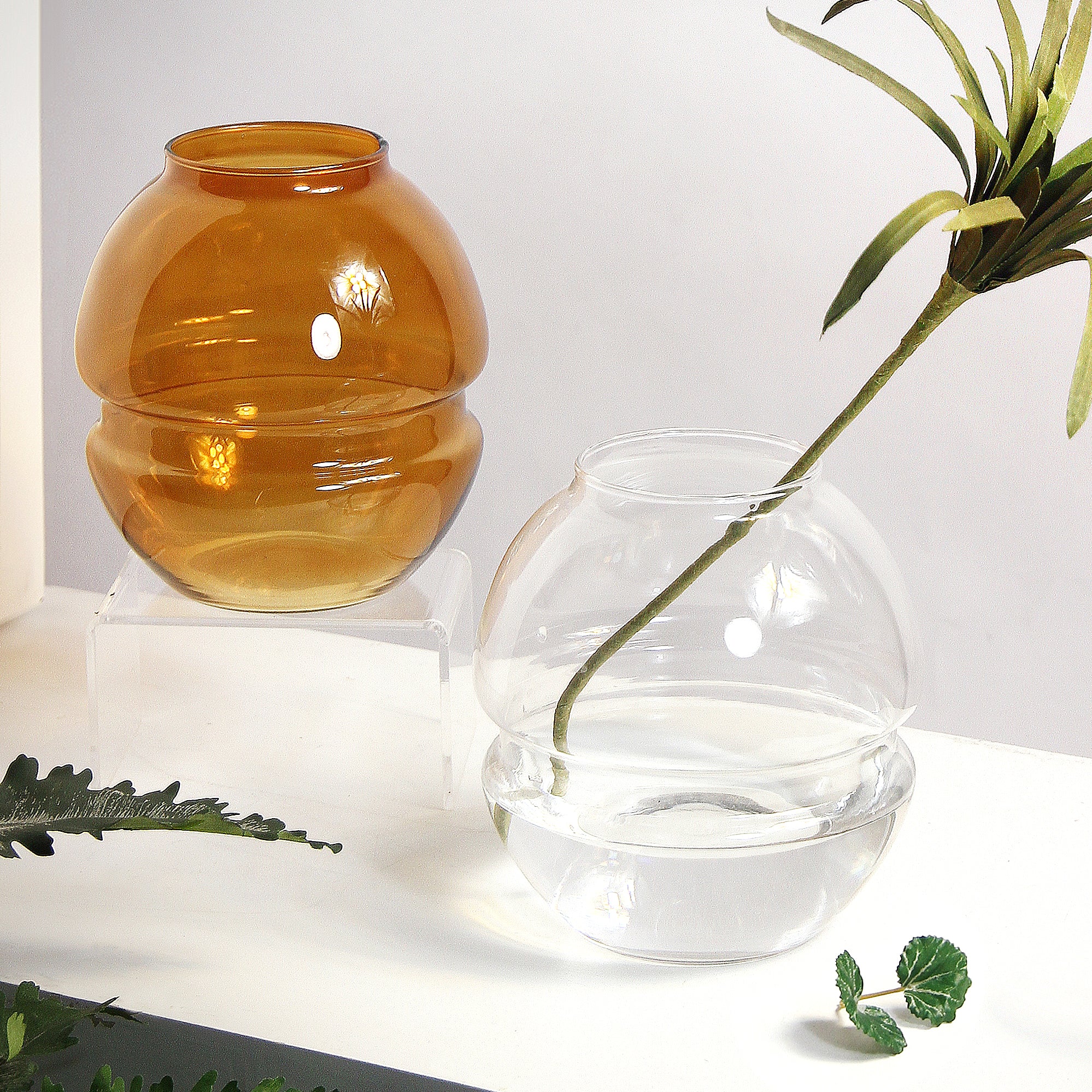 Galore Home Globe U9069 vasi vetro trasparente 4 pezzi