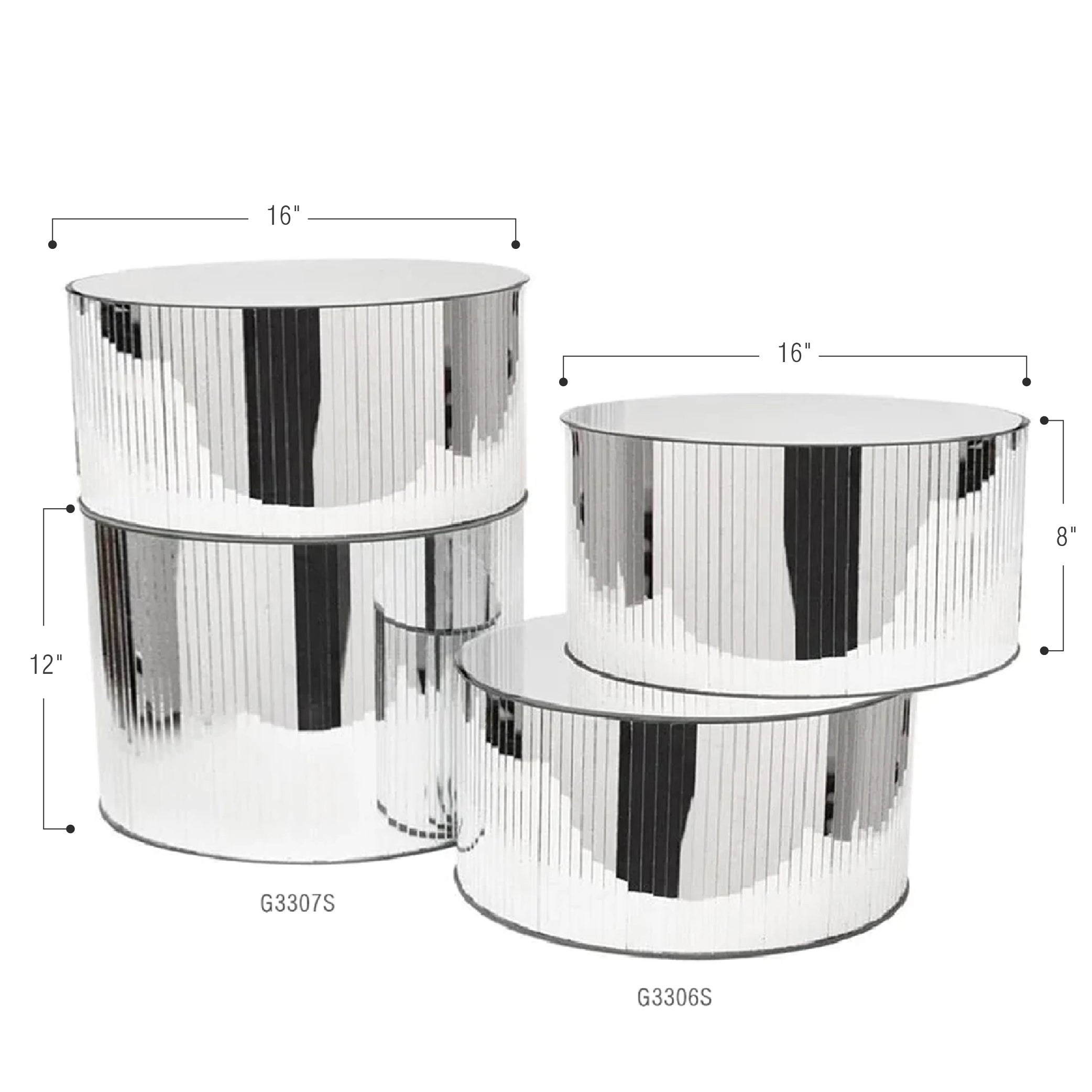 Galore Home G3306 alzata specchio vetro d16