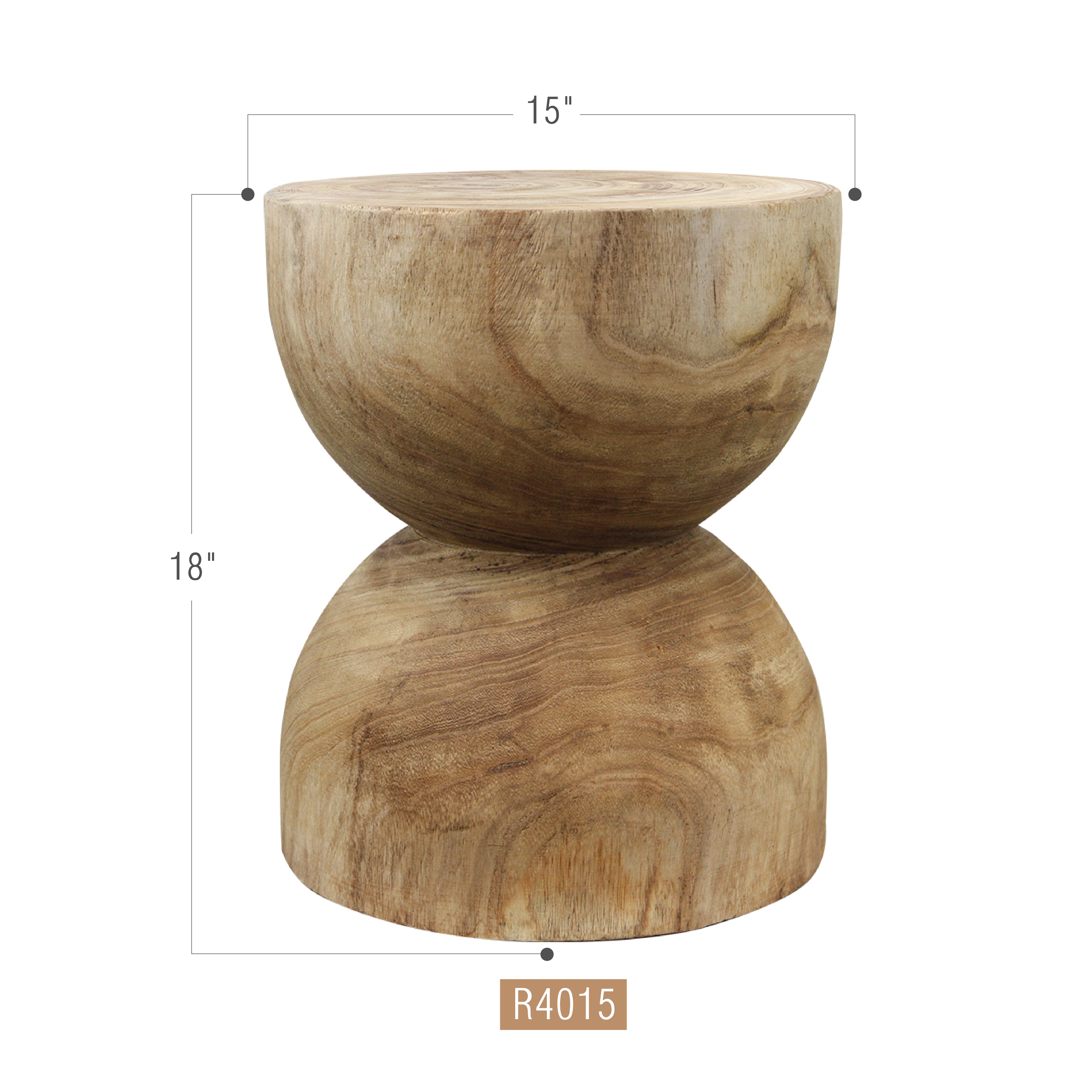 Galore Home Evoke tavolino sgabello legno naturale 46 cm