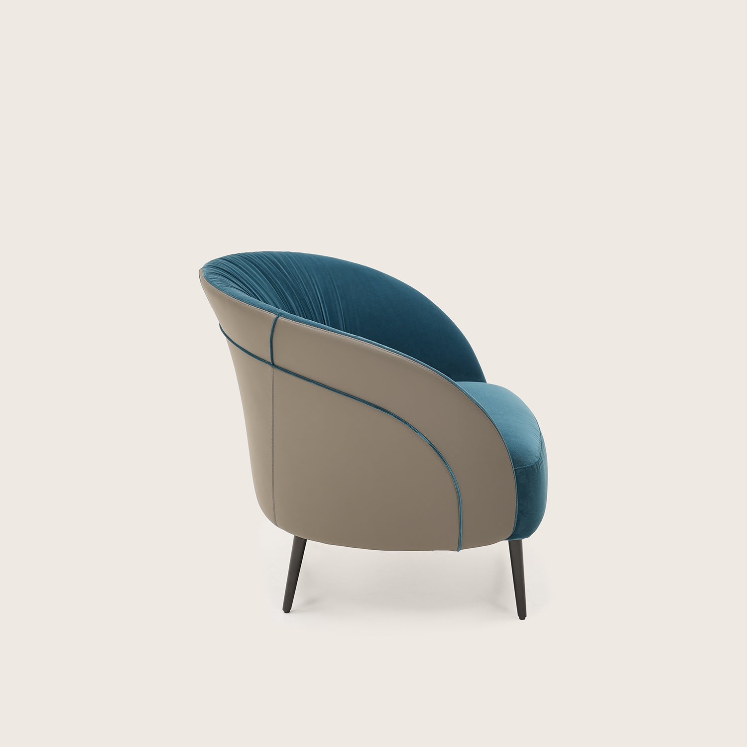 Galore Home Luxe Lounge poltrona grigio blu pelle velluto