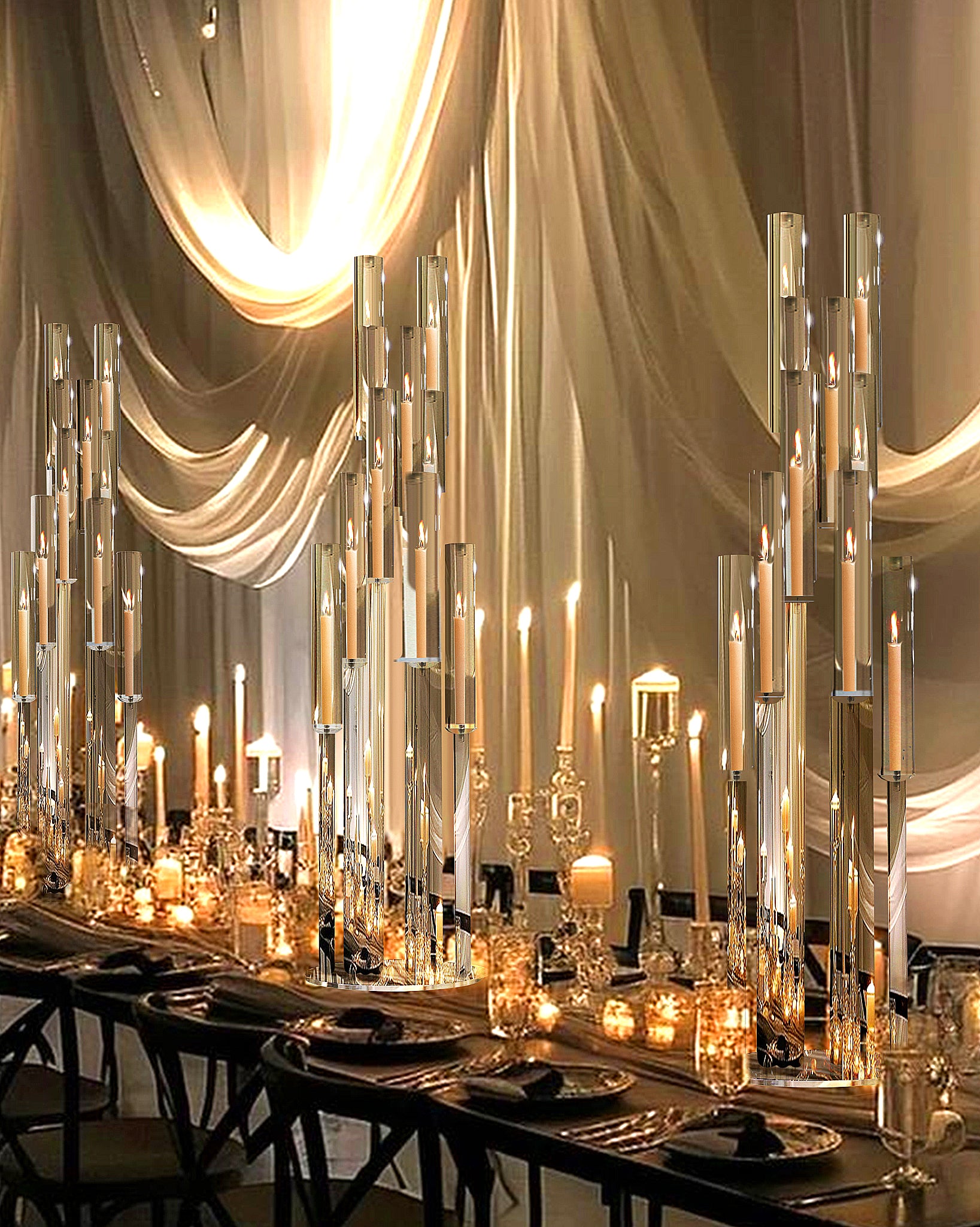 Galore Home Diamond Glow candelabro acrilico 10 fiamme