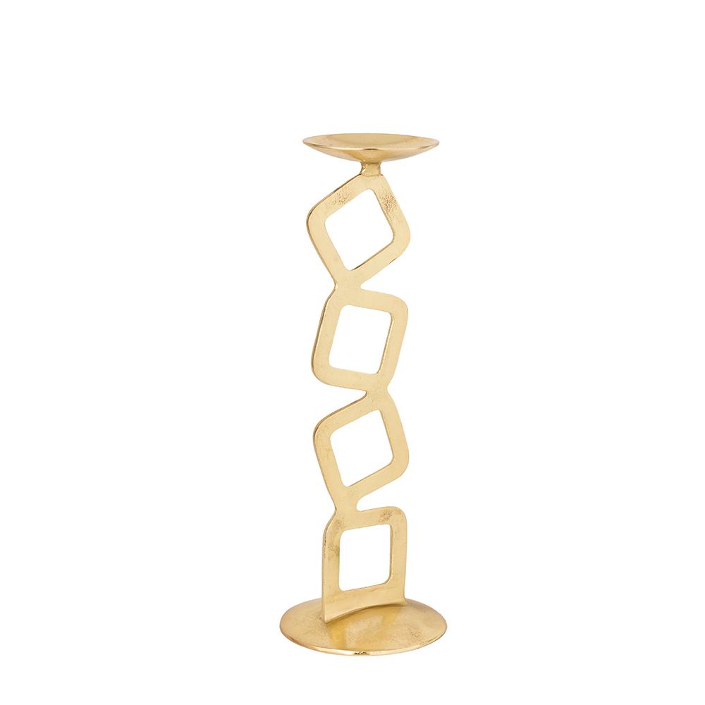 Galore Home Geometric portacandele oro Small in alluminio