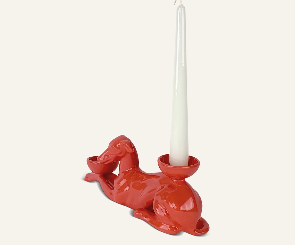 Ceramica Gatti 1928 Luce Selvaggia AC823 statuetta levriero