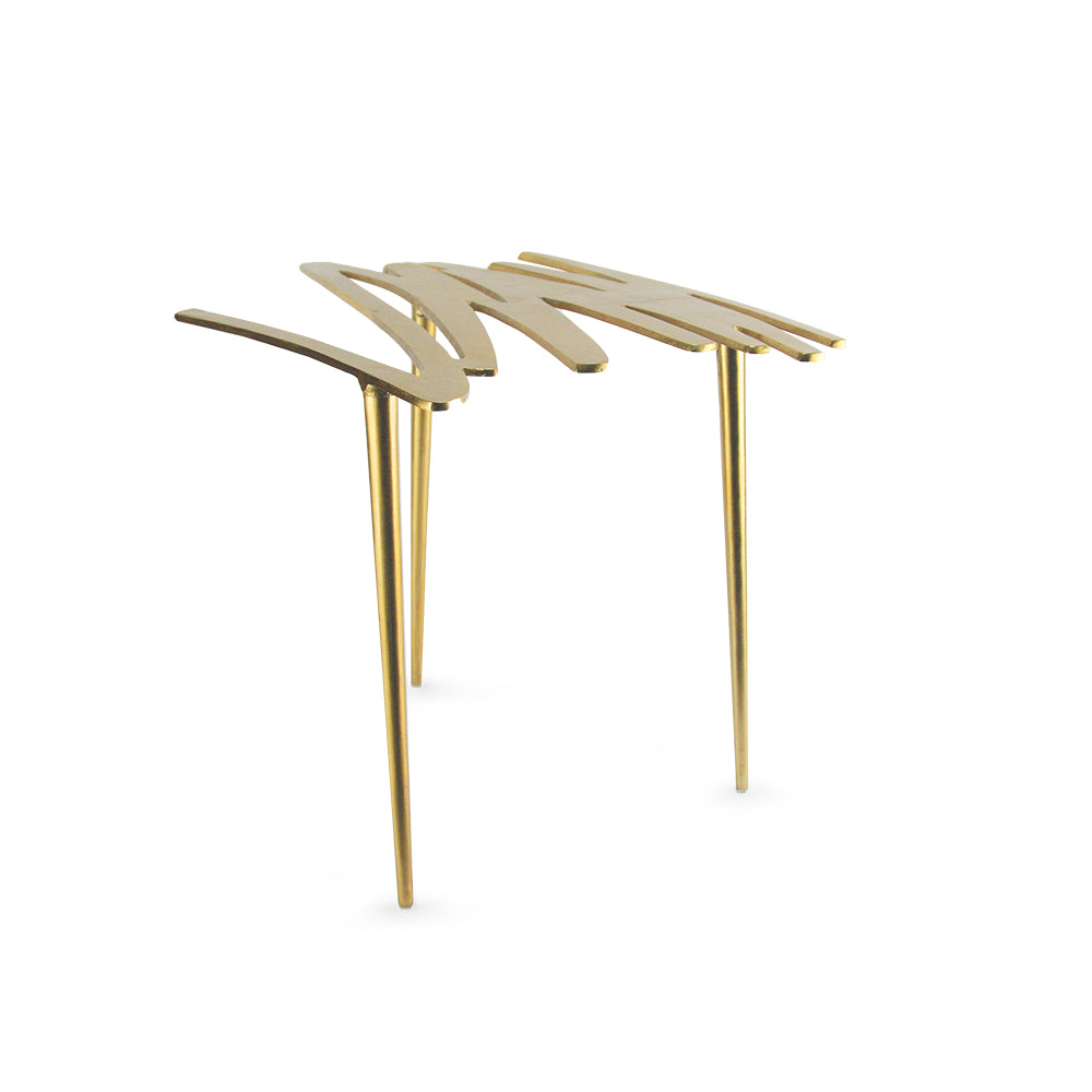 Galore Home Graffiti tavolino alluminio oro Small 36 cm