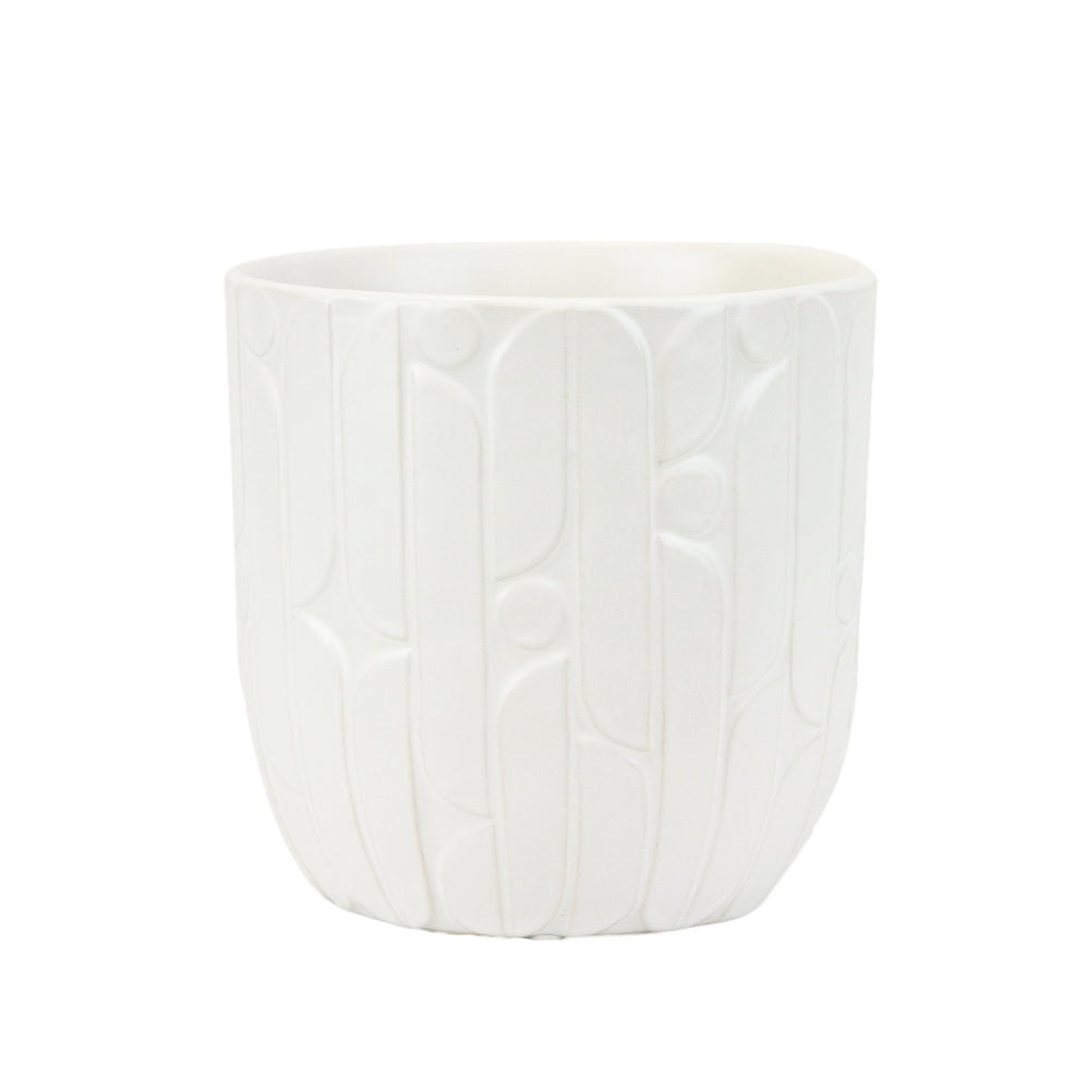 Galore Home Ridged vaso ceramica nero rigato